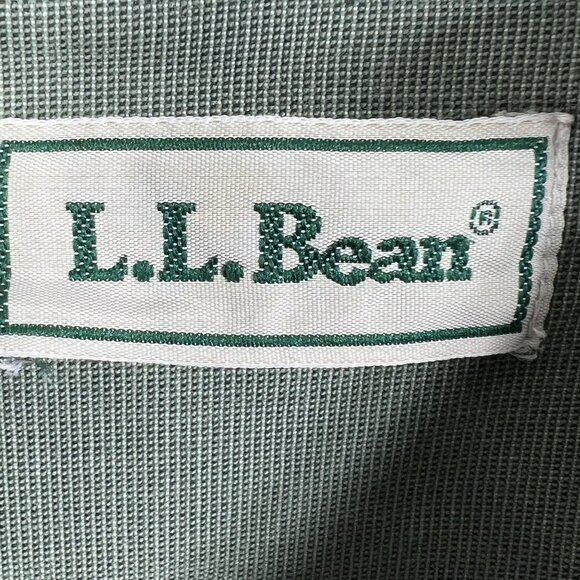 L.L. Bean Mens XL Kelly Green Heavyweight Button Shirt Long Sleeve Jamaica Made - Picture 13 of 16